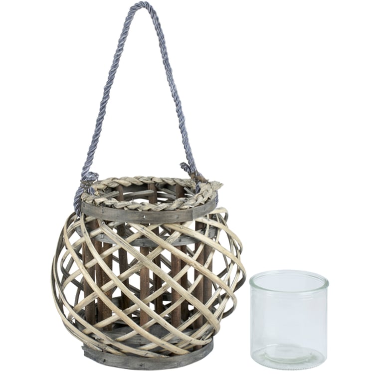 Primitives By Kathy Light Wicker Lantern