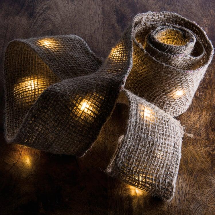 primitives by kathy Lighted Burlap Ribbon