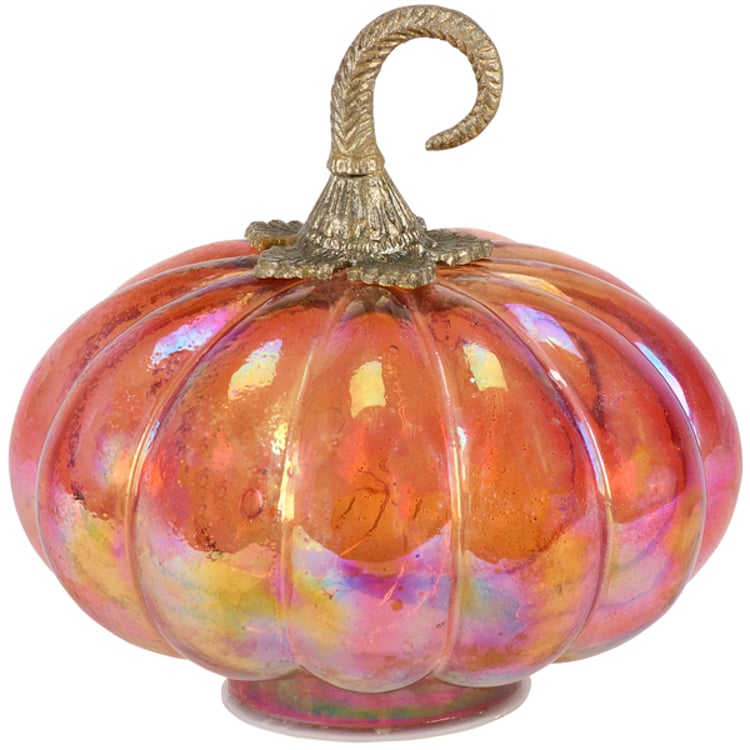 Primitives By Kathy Lighted Glass Pumpkin