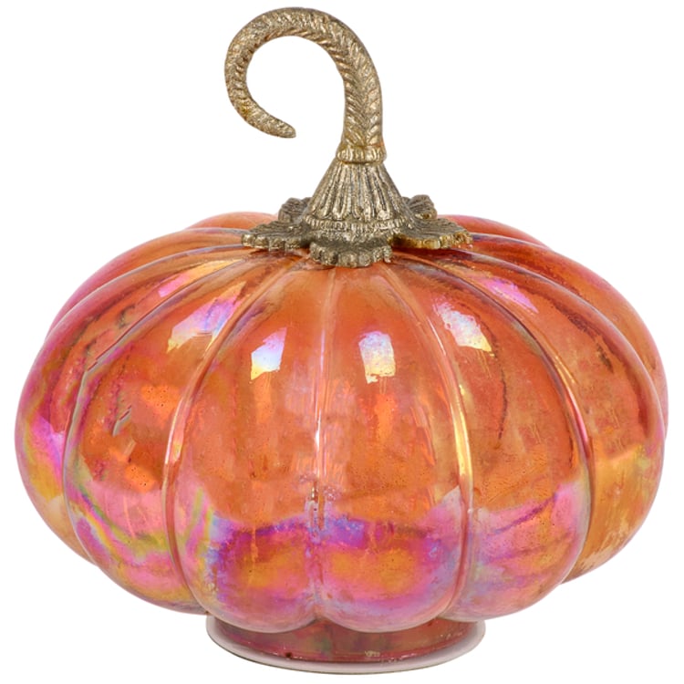 Primitives By Kathy Lighted Glass Pumpkin