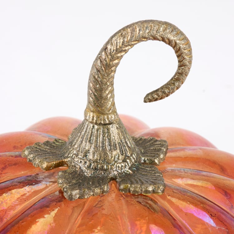 Primitives By Kathy Lighted Glass Pumpkin