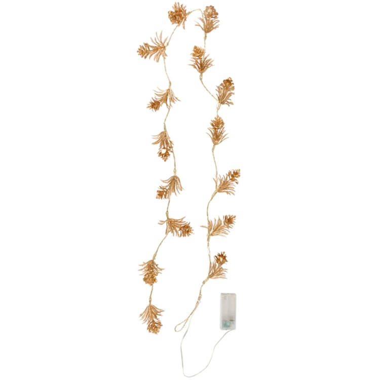 Primitives By Kathy Lighted Golden Pine Garland