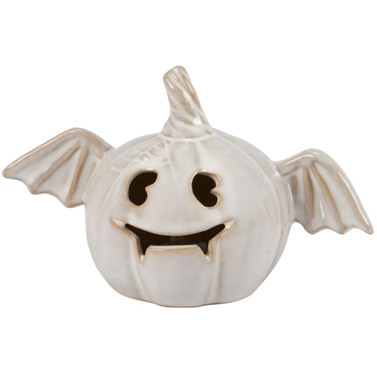 Primitives By Kathy Lighted Pumpkin Bat Figurine