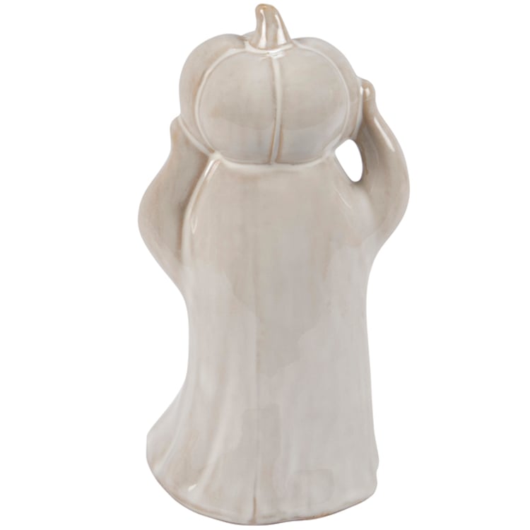 Primitives By Kathy Lighted Pumpkin Ghost Figurine