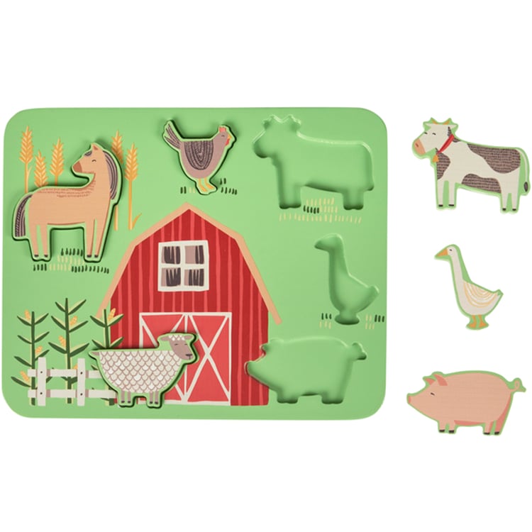 Primitives By Kathy Little Farm Chunky Puzzle