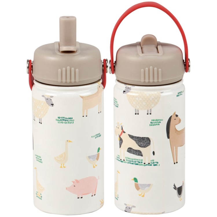 primitives by kathy Little Farm Kids Water Bottle