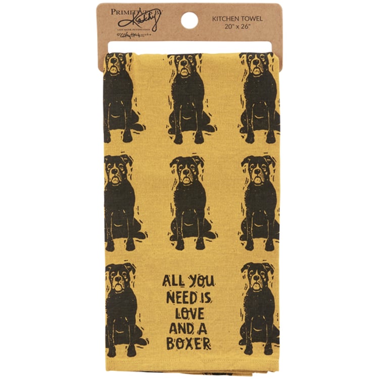 Primitives By Kathy Love And A Boxer Kitchen Towel