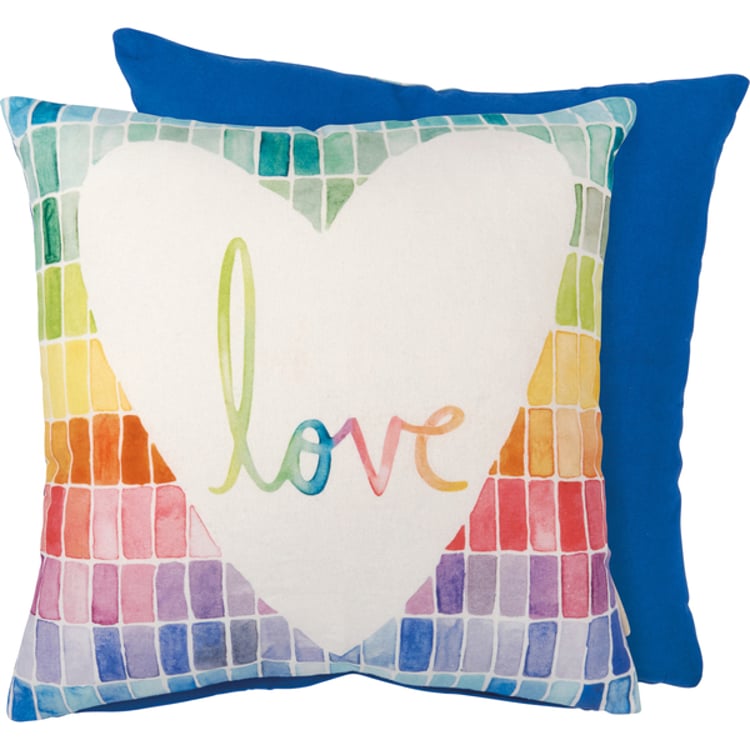 primitives by kathy Love Heart Pillow