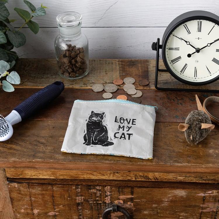 Primitives By Kathy Love My Cat Zipper Wallet