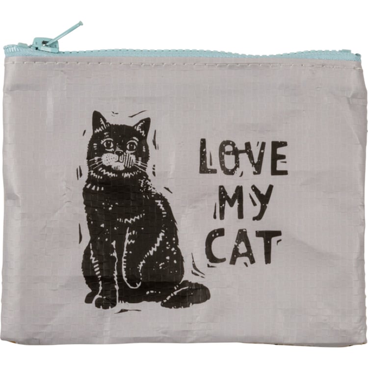 Primitives By Kathy Love My Cat Zipper Wallet