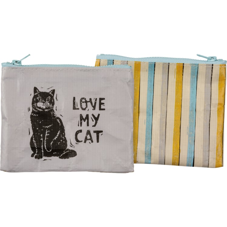 primitives by kathy Love My Cat Zipper Wallet