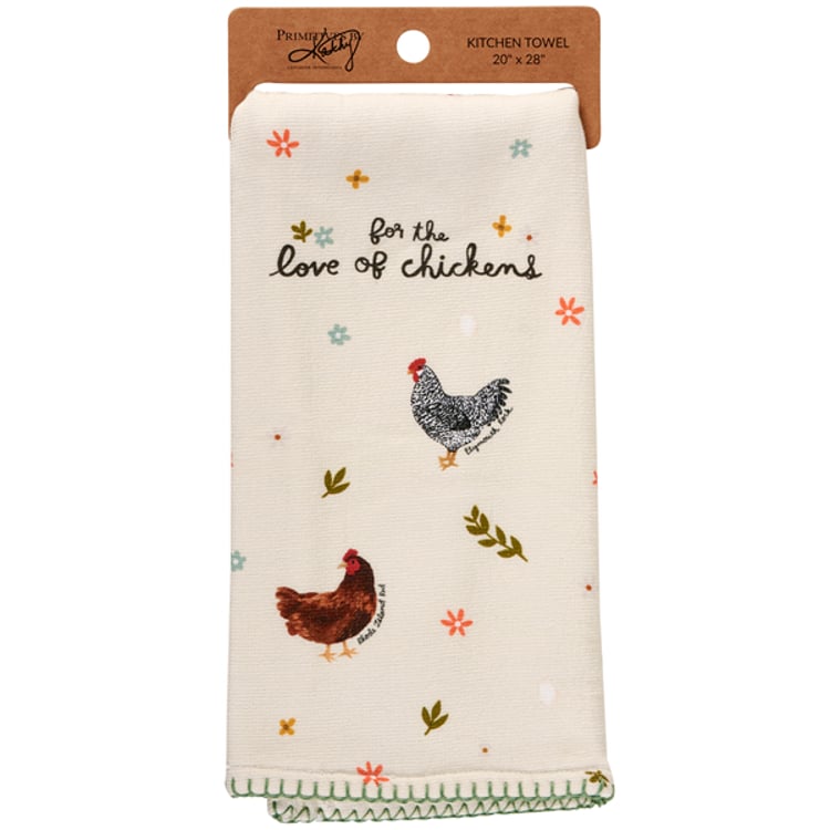Primitives By Kathy Love Of Chickens Kitchen Towel
