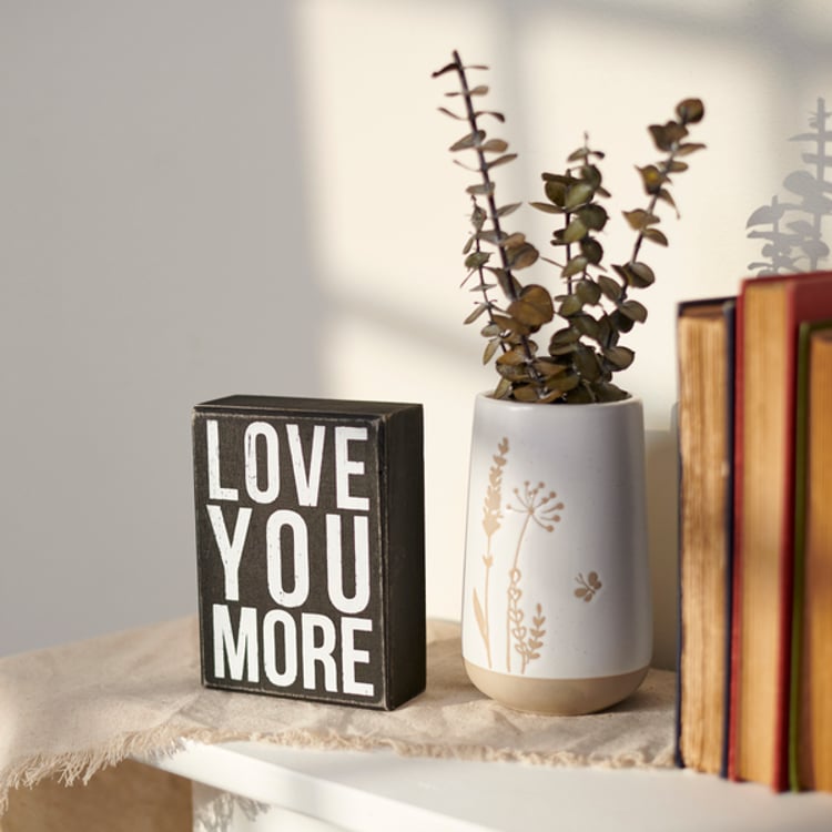 Primitives By Kathy Love You More Box Sign