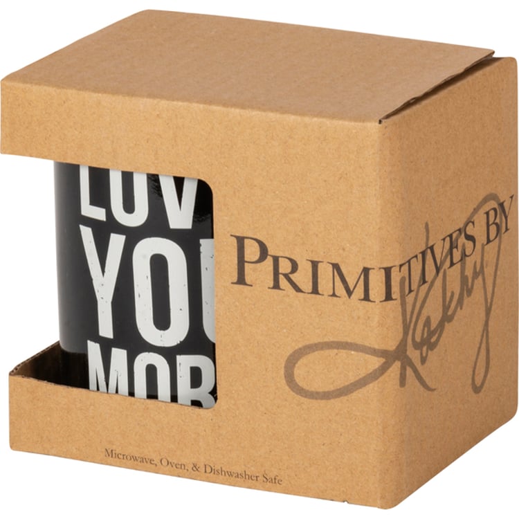 Primitives By Kathy Love You More Box Sign Mug