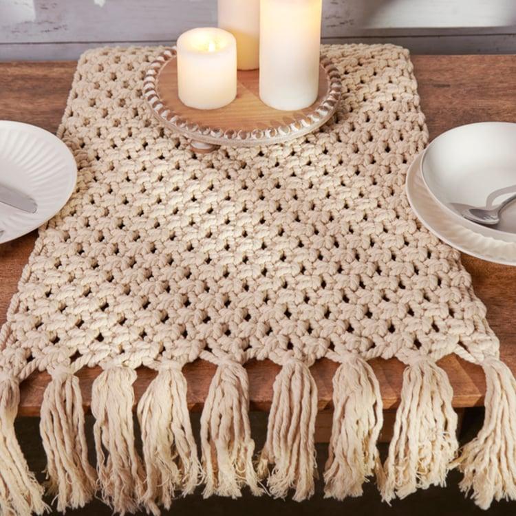 Primitives By Kathy Macrame Table Runner