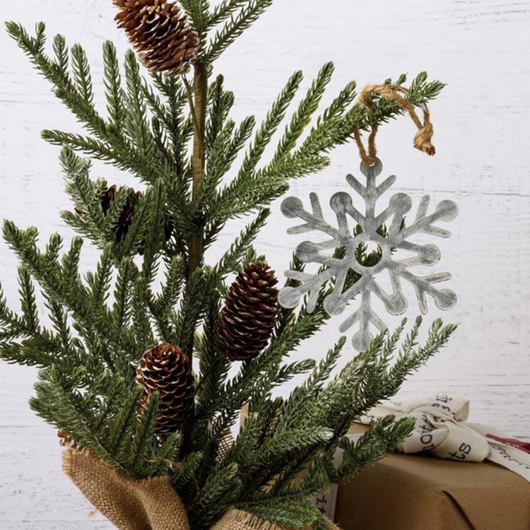 Primitives By Kathy Metal Snowflake Ornament