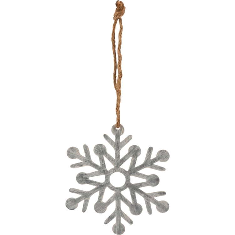 primitives by kathy Metal Snowflake Ornament