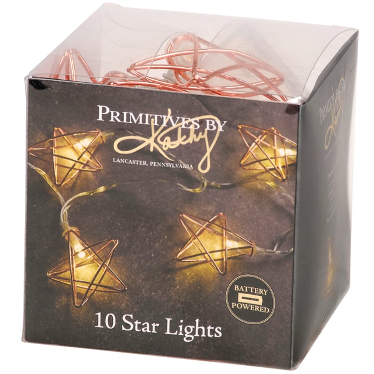 Primitives By Kathy Metal Stars String Lights