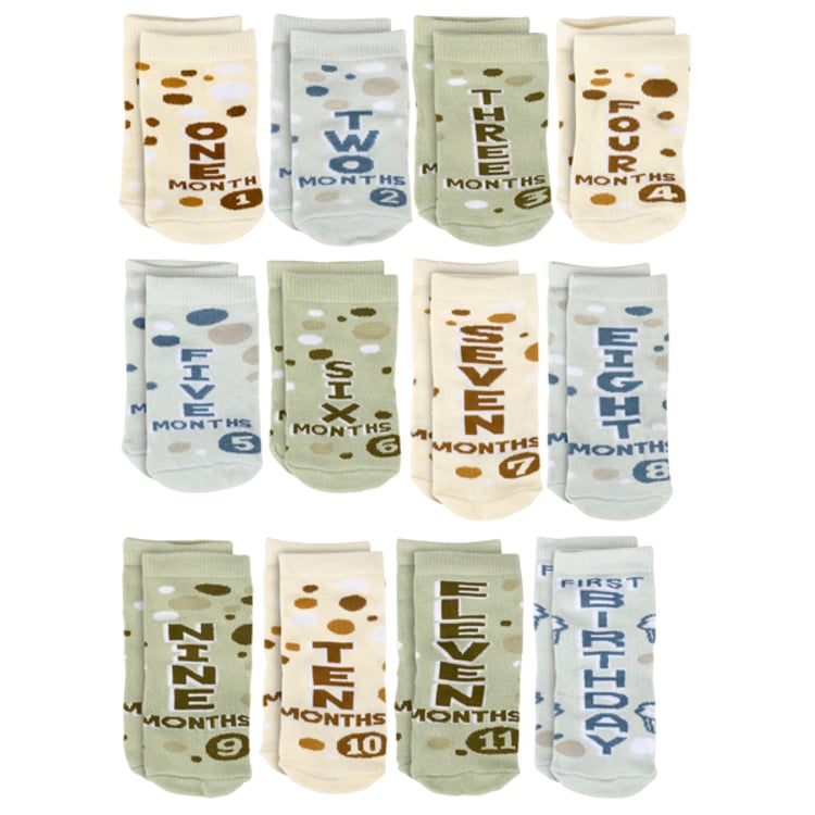 Primitives By Kathy Milestone Baby Sock Set