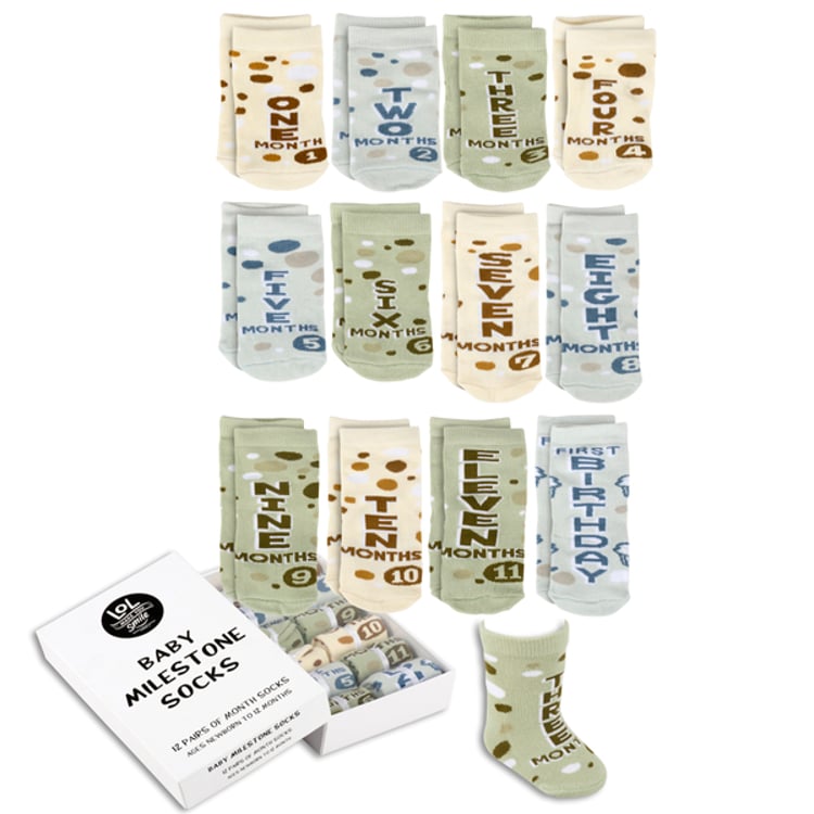 primitives by kathy Milestone Baby Sock Set