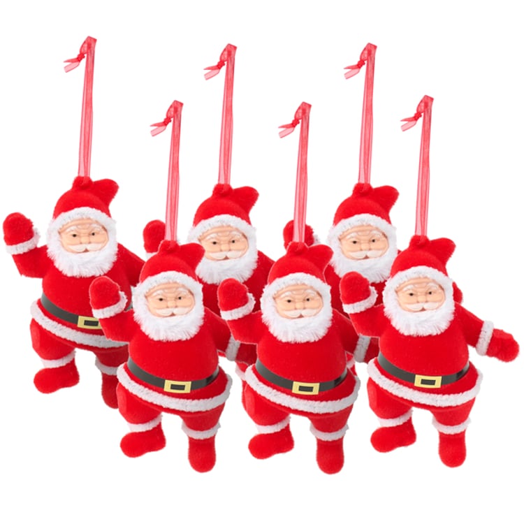 primitives by kathy Mini Santas Ornament Set