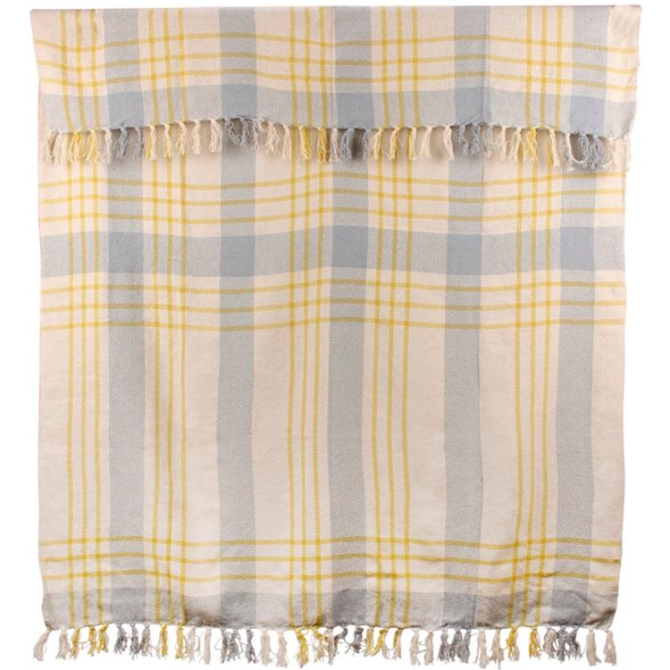 Primitives By Kathy Misty Blue Plaid Throw