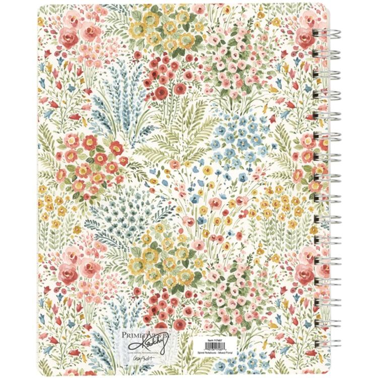 Primitives By Kathy Mixed Floral Spiral Notebook