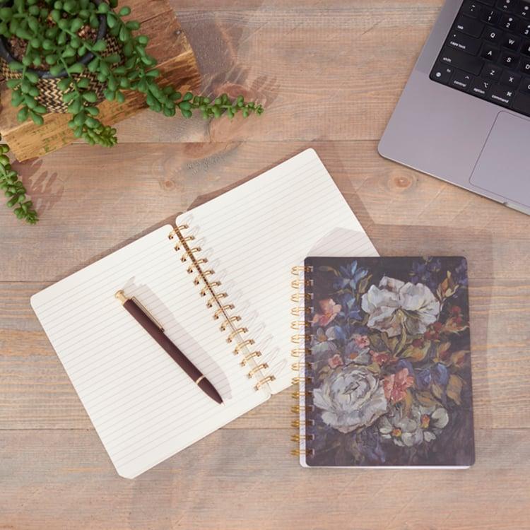 Primitives By Kathy Moody Floral Spiral Notebook