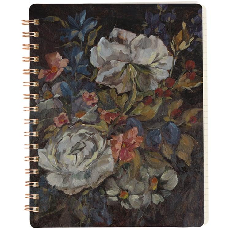Primitives By Kathy Moody Floral Spiral Notebook
