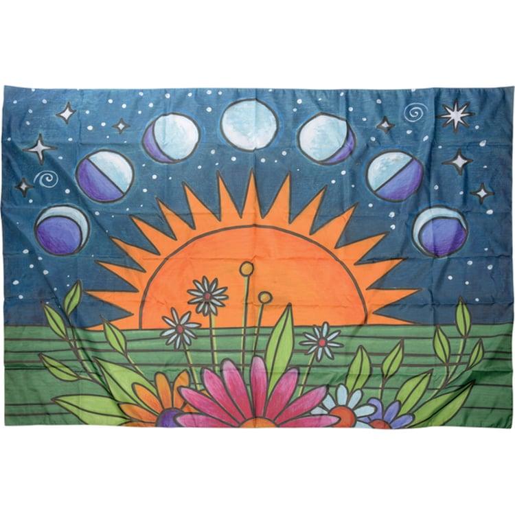 Primitives By Kathy Moon Phases Lighted Tapestry
