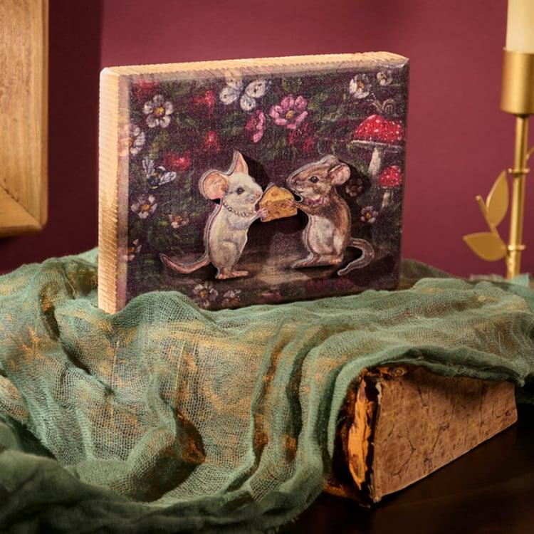 Primitives By Kathy Mouse Love Block Sign