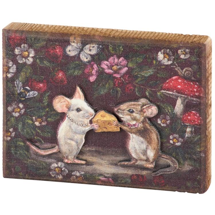 primitives by kathy Mouse Love Block Sign
