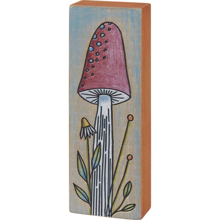 primitives by kathy Mushroom Block Sign