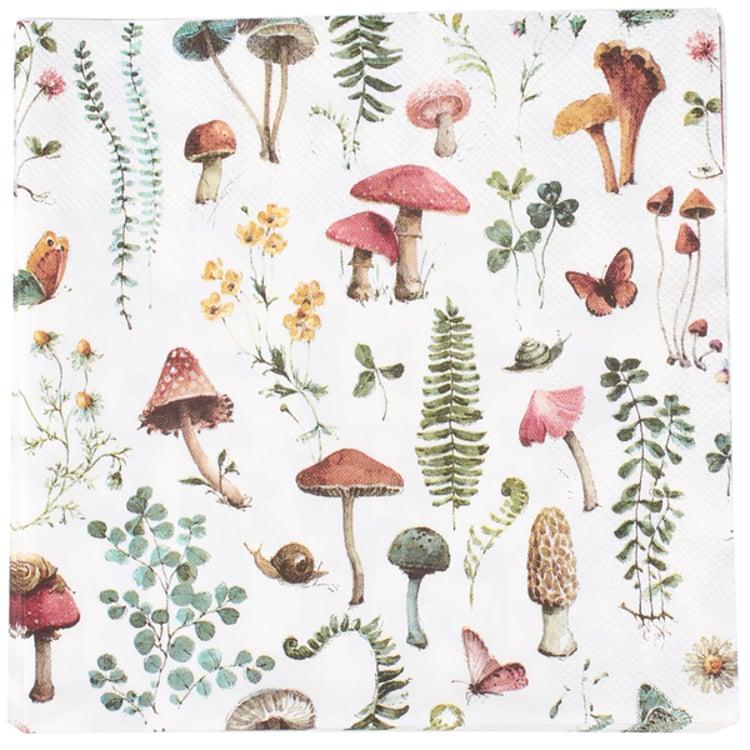 Primitives By Kathy Mushroom Study Dinner Napkin