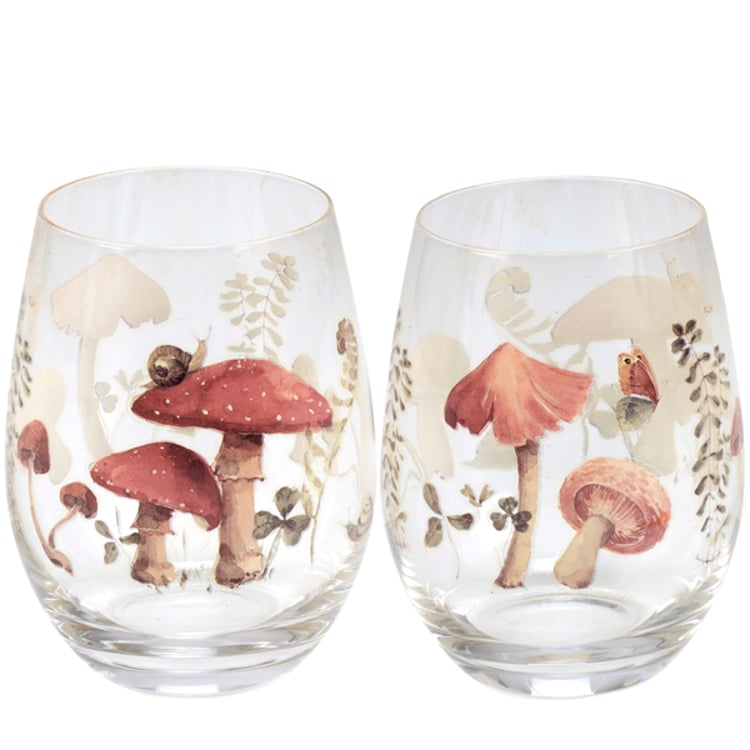 primitives by kathy Mushroom Study Wine Glass