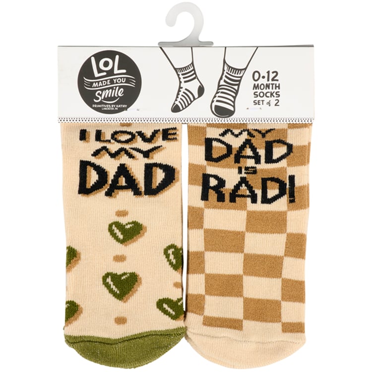 Primitives By Kathy My Dad Is Rad Baby Sock Set