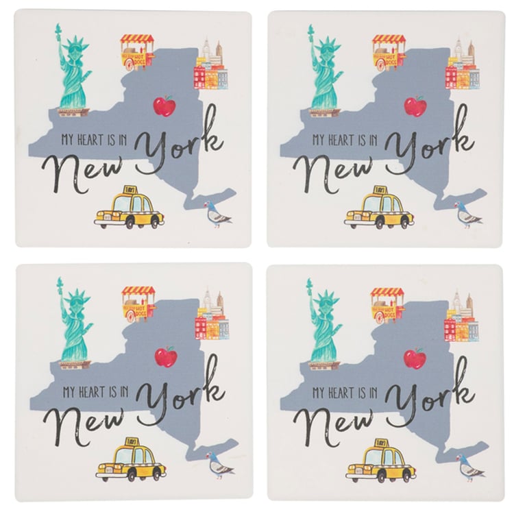 Primitives By Kathy New York Coaster Set