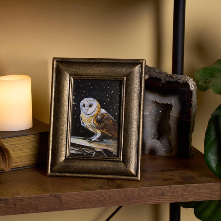 Primitives By Kathy Night Barn Owl Framed Art