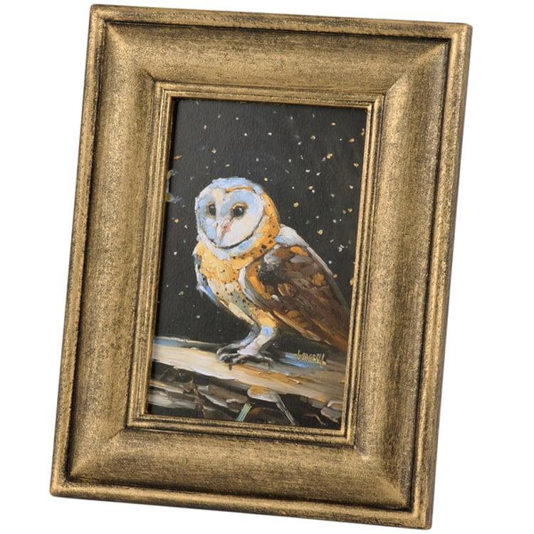 primitives by kathy Night Barn Owl Framed Art