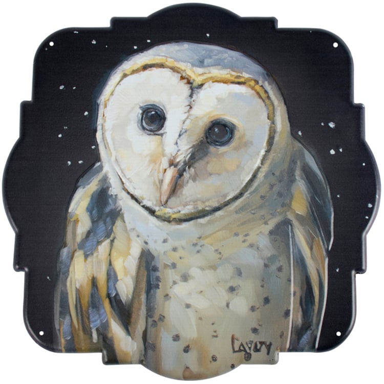 primitives by kathy Night Barn Owl Wall Decor