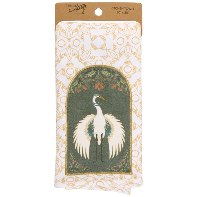 Primitives By Kathy Nouveau Crane Kitchen Towel