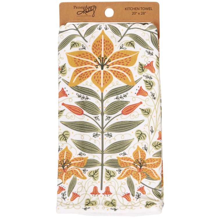 Primitives By Kathy Nouveau Lily Kitchen Towel