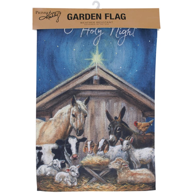 Primitives By Kathy O Holy Night Garden Flag
