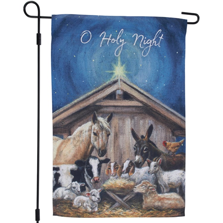 primitives by kathy O Holy Night Garden Flag