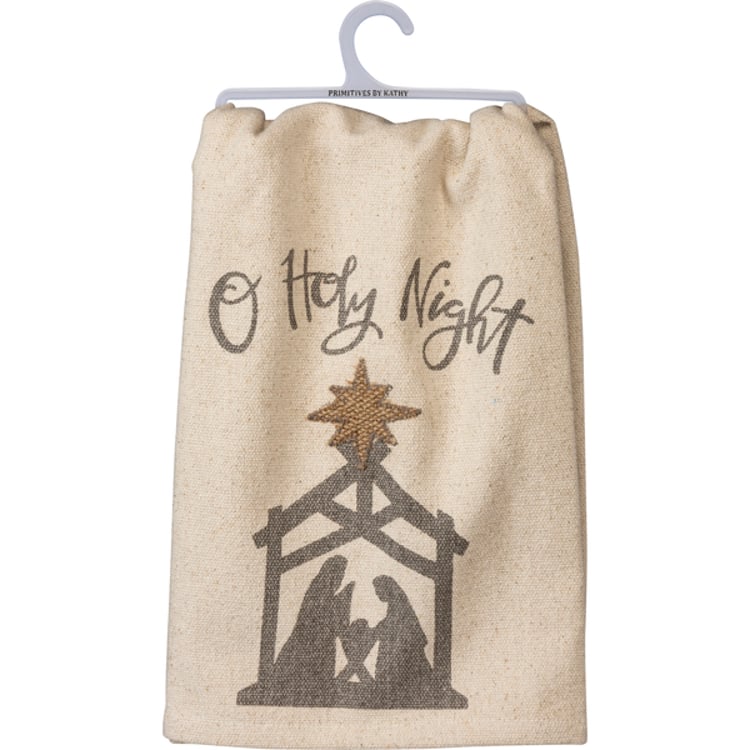 primitives by kathy O Holy Night Kitchen Towel