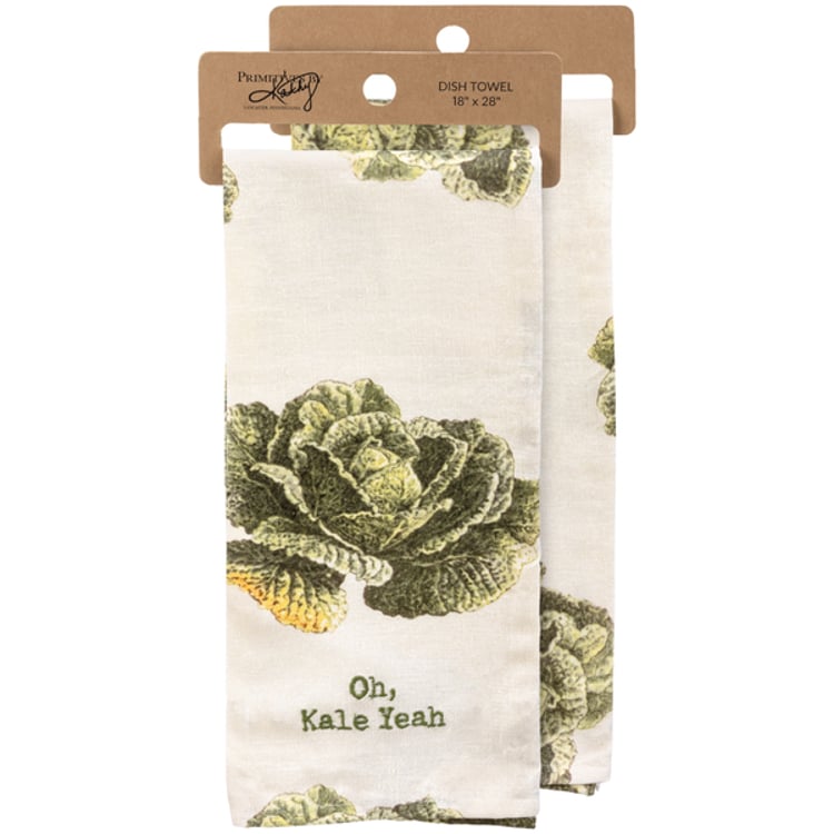 primitives by kathy Oh Kale Yeah Kitchen Towel