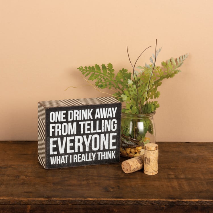 Primitives By Kathy One Drink Box Sign