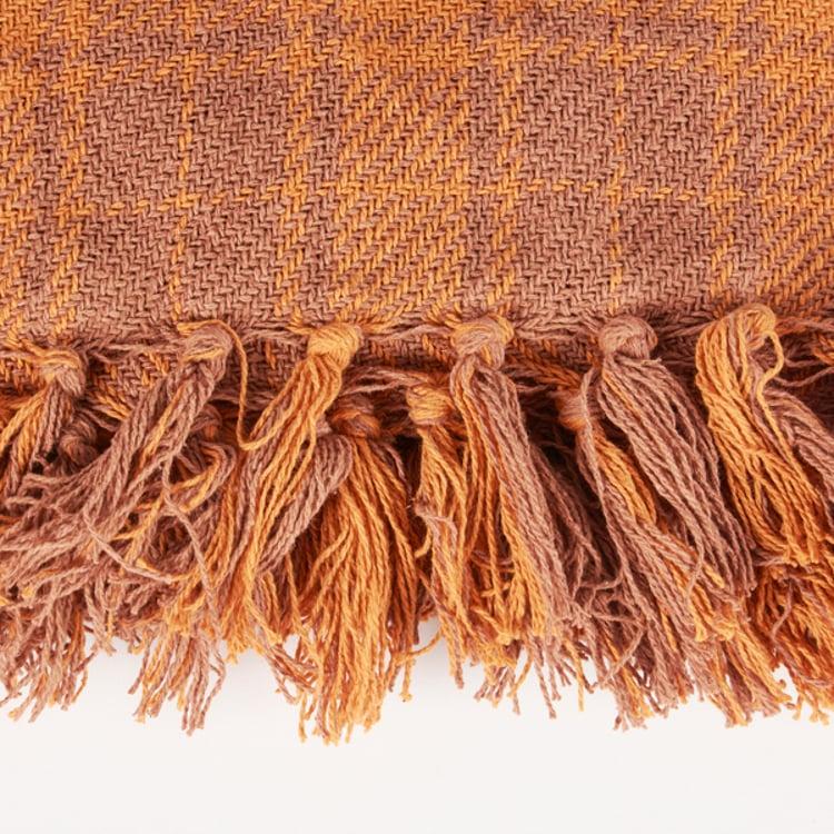 Primitives By Kathy Orange Tartan Throw