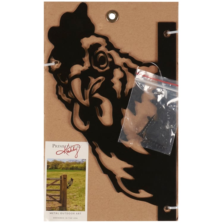Primitives By Kathy Outdoor Metal Chicken Decor
