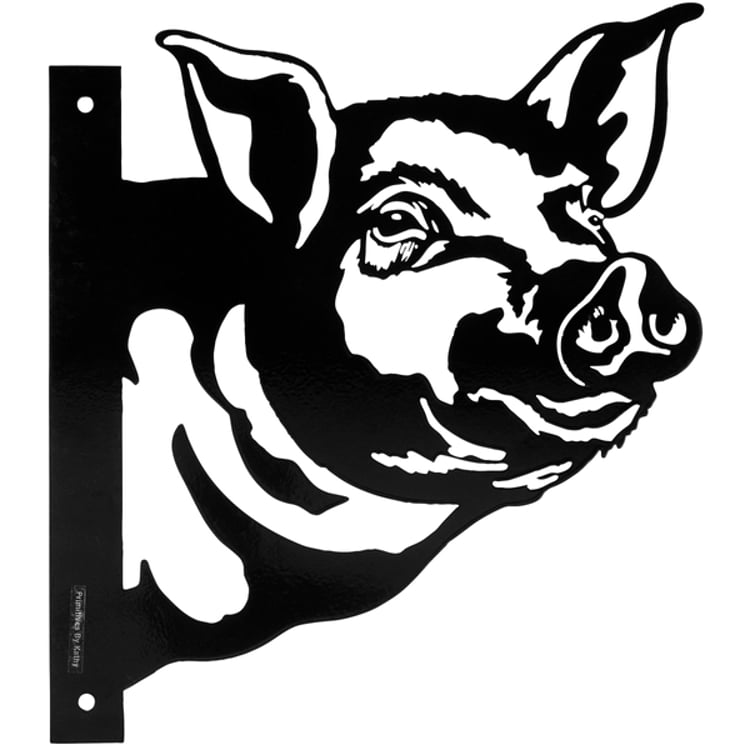 Primitives By Kathy Outdoor Metal Pig Decor